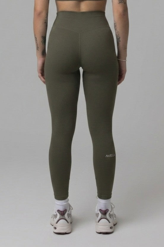 SoftForm™ High Waisted Leggings with White Logo