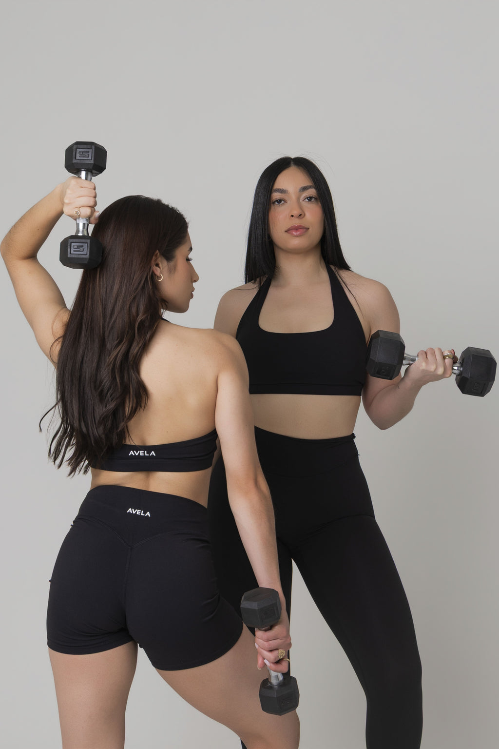 SoftForm™ Halter Neck Bralette with White Logo