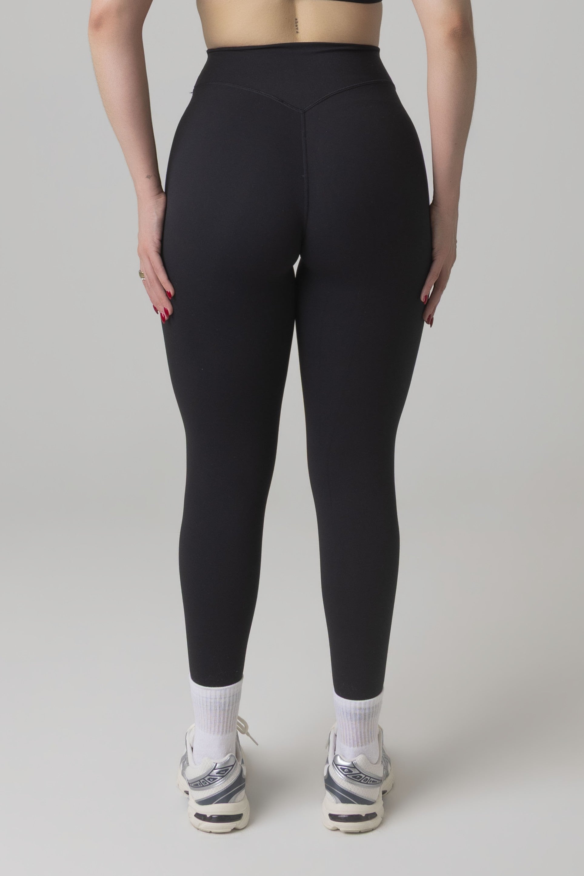 SoftForm™ High Waisted Leggings with White Logo