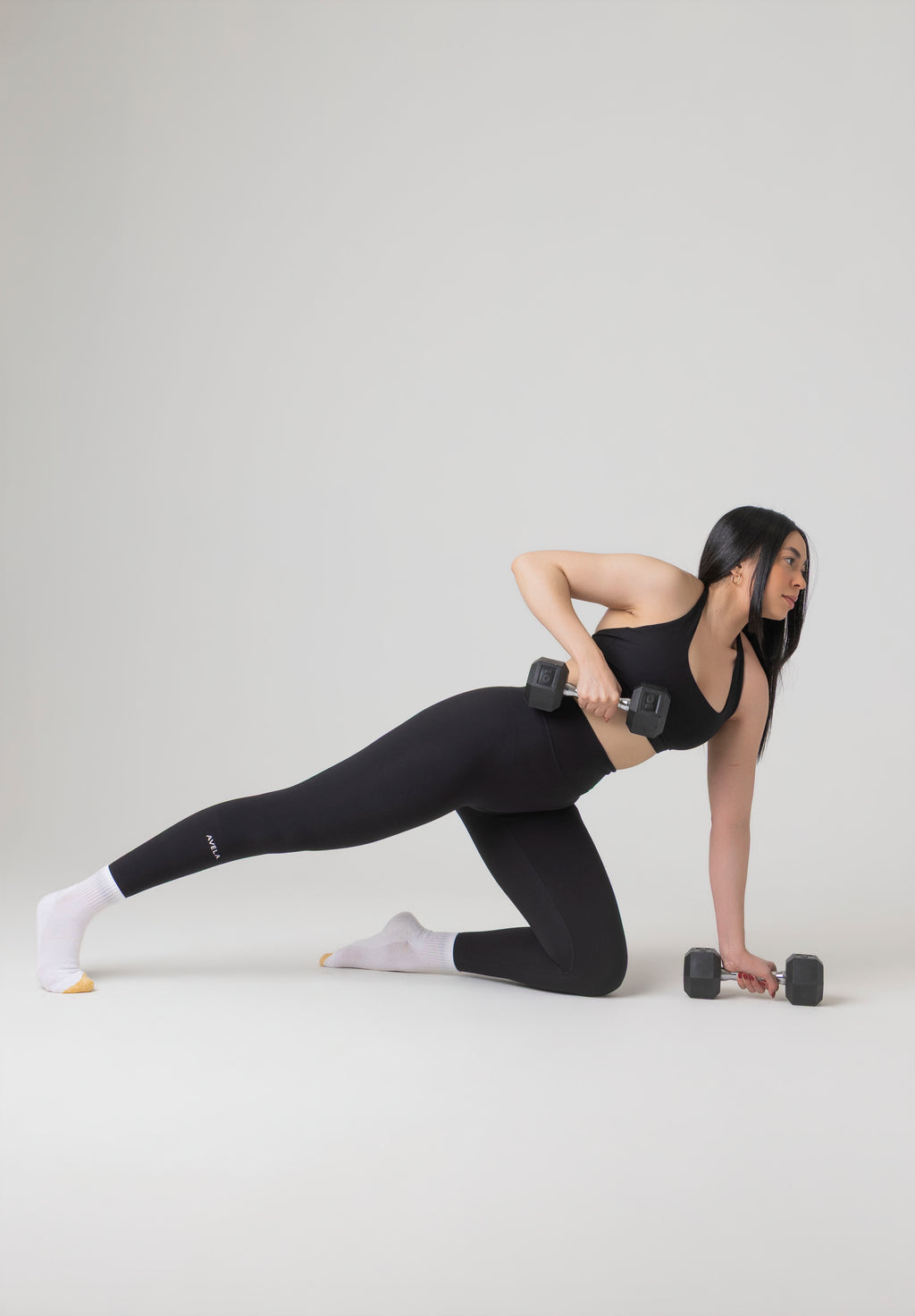 SoftForm™ High Waisted Leggings with White Logo