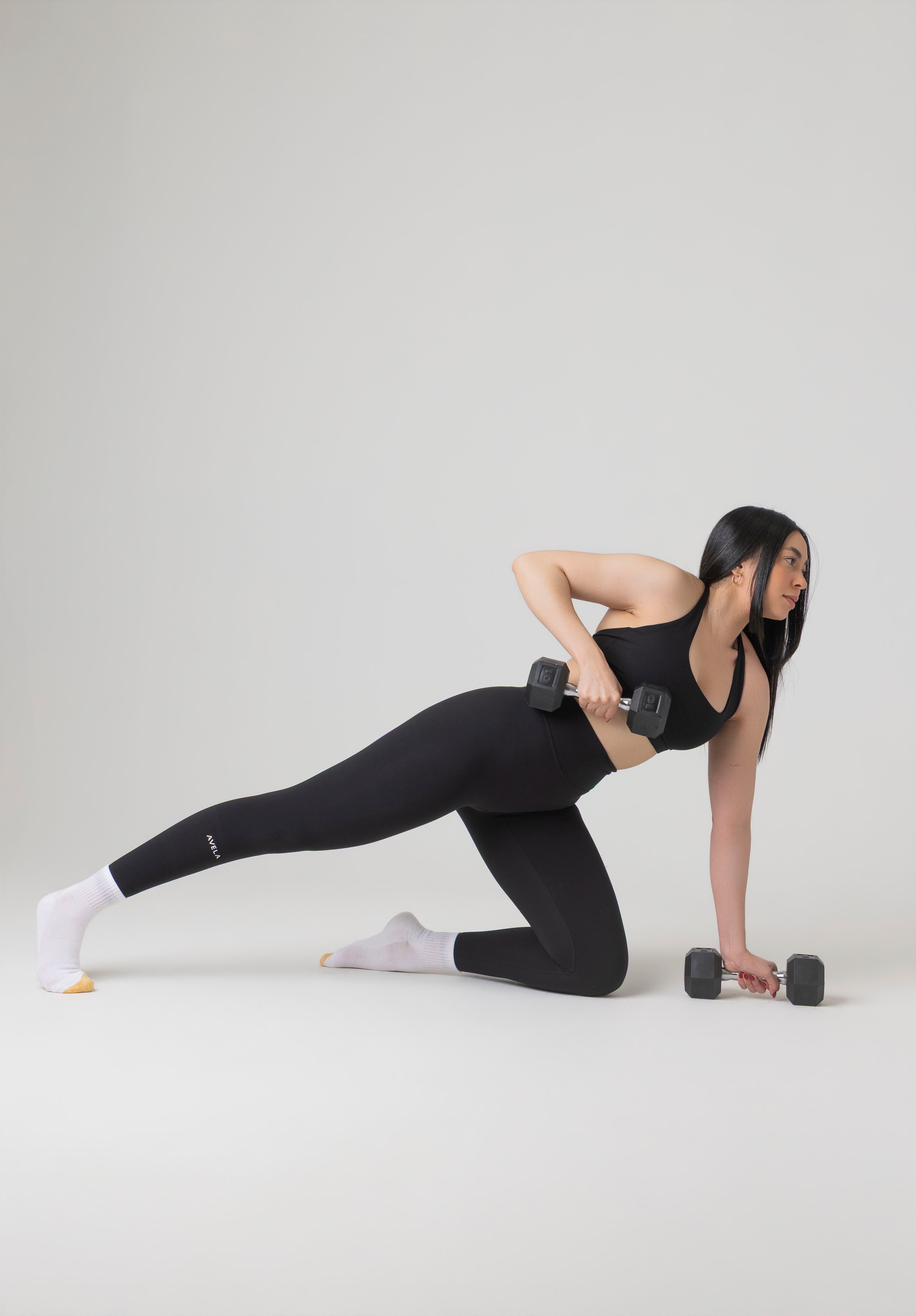 SoftForm™ High Waisted Leggings with White Logo