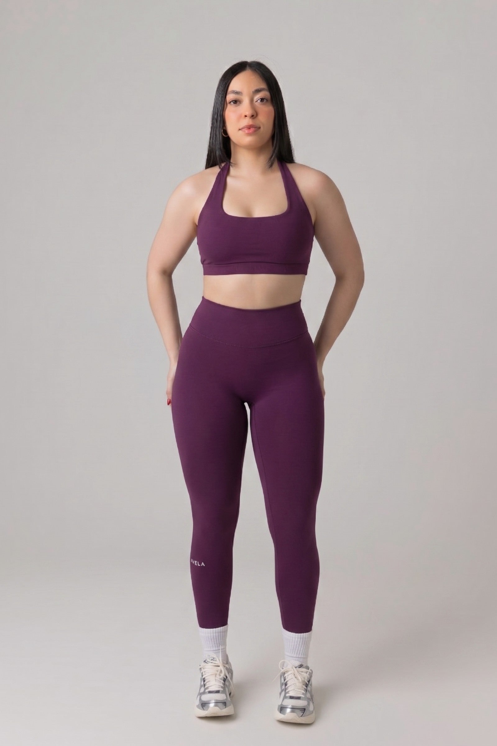 SoftForm™ High Waisted Leggings with White Logo