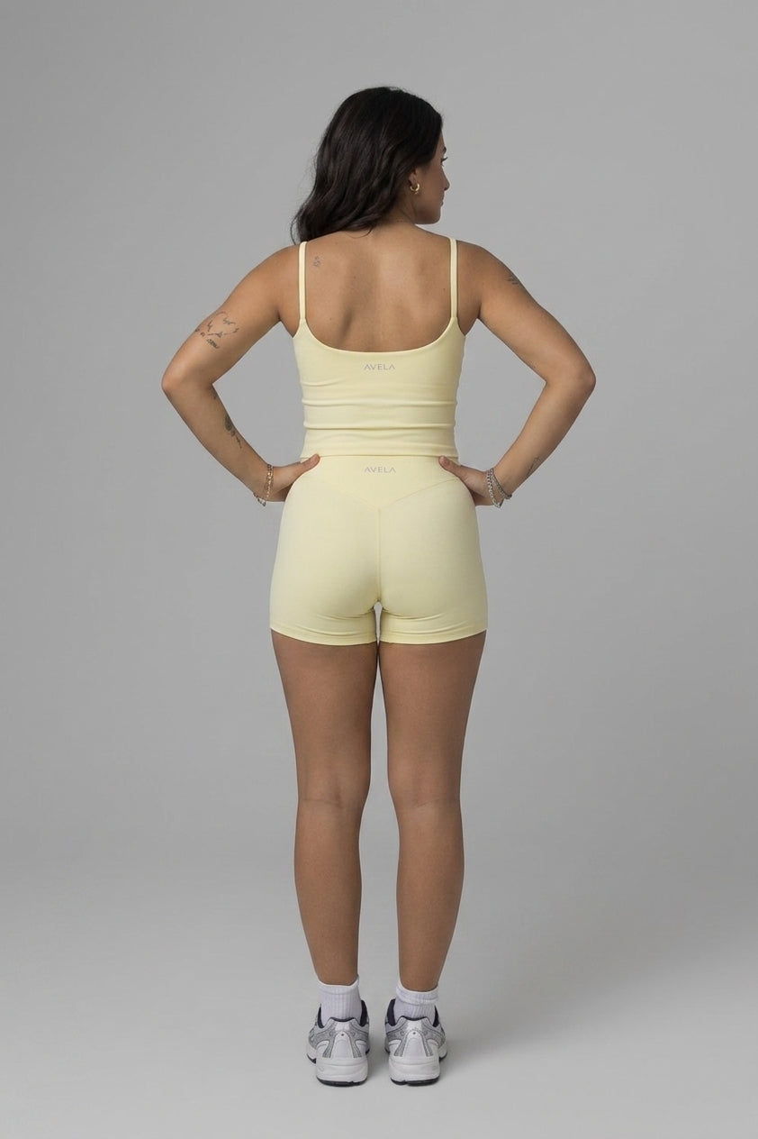 SoftForm™ Strappy Tank Top with Built in Bra with White Logo