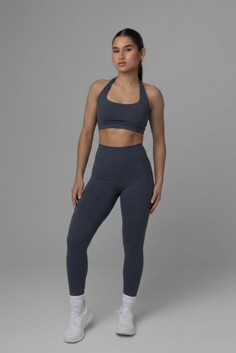 SoftForm™ High Waisted Leggings with White Logo