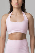 SoftForm™ Halter Neck Bralette with White Logo