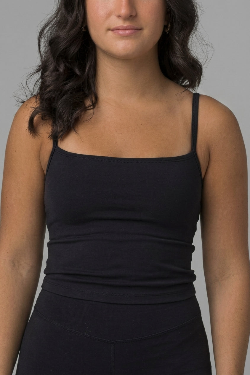 SoftForm™ Strappy Tank Top with Built in Bra with White Logo