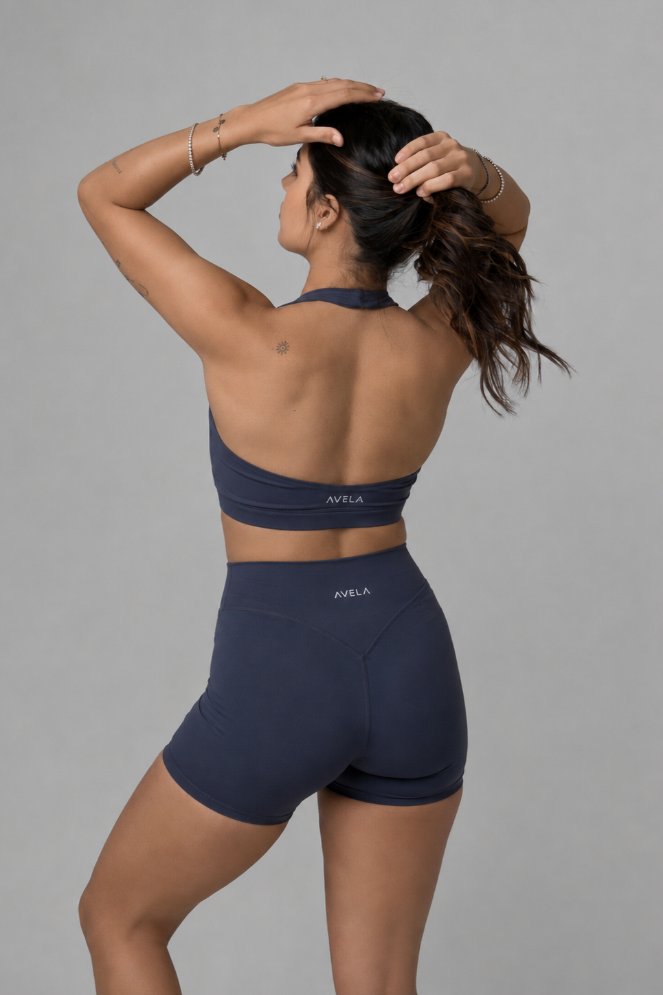 SoftForm™ Halter Neck Bralette with White Logo