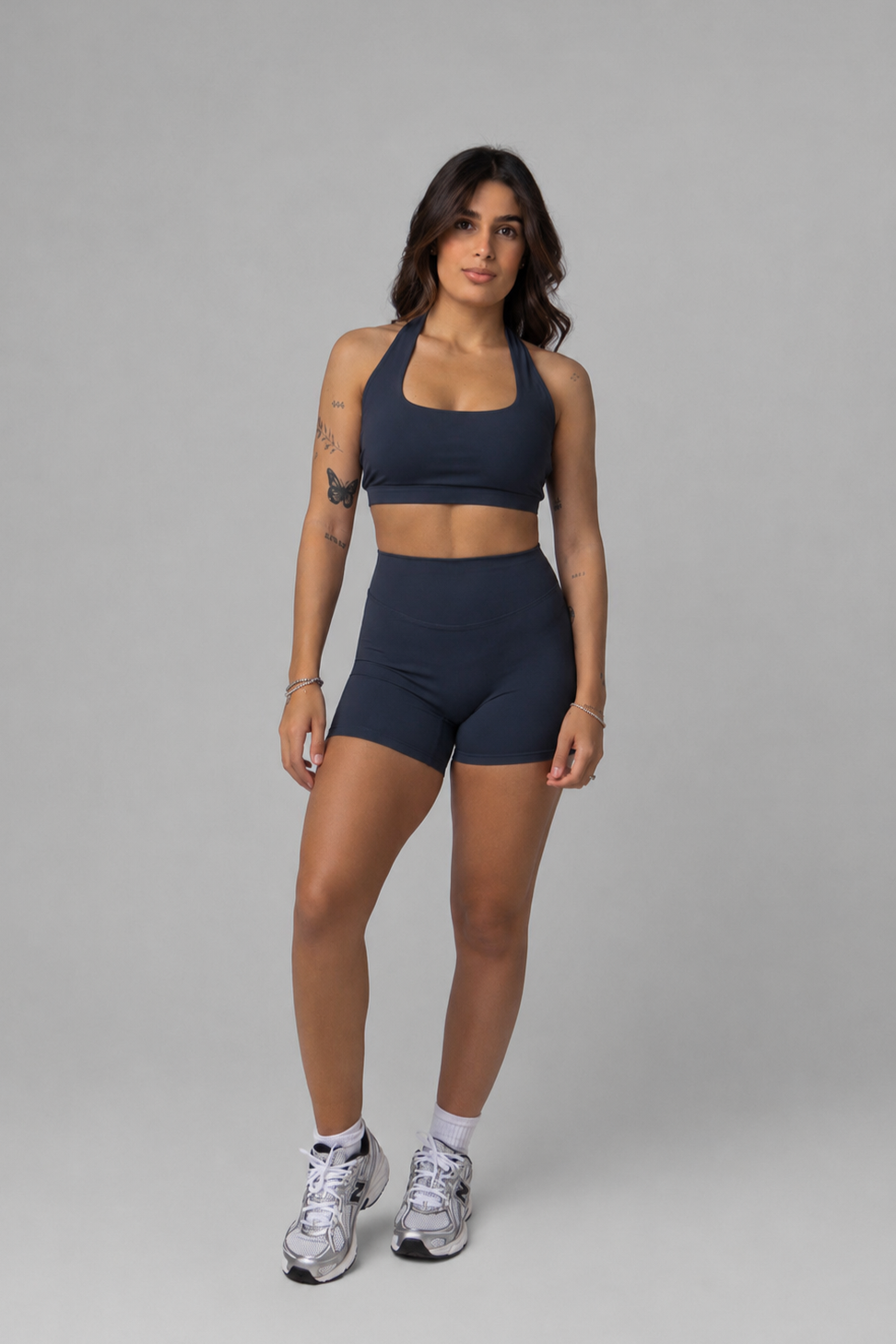 SoftForm™ Halter Neck Bralette with White Logo