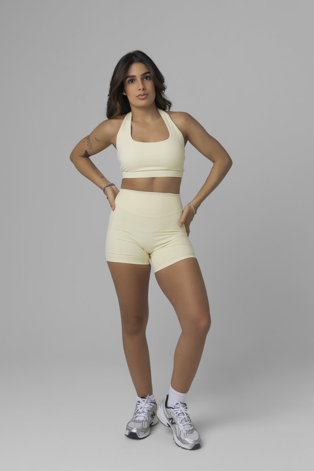 SoftForm High Waisted Shorts 6" with White Logo