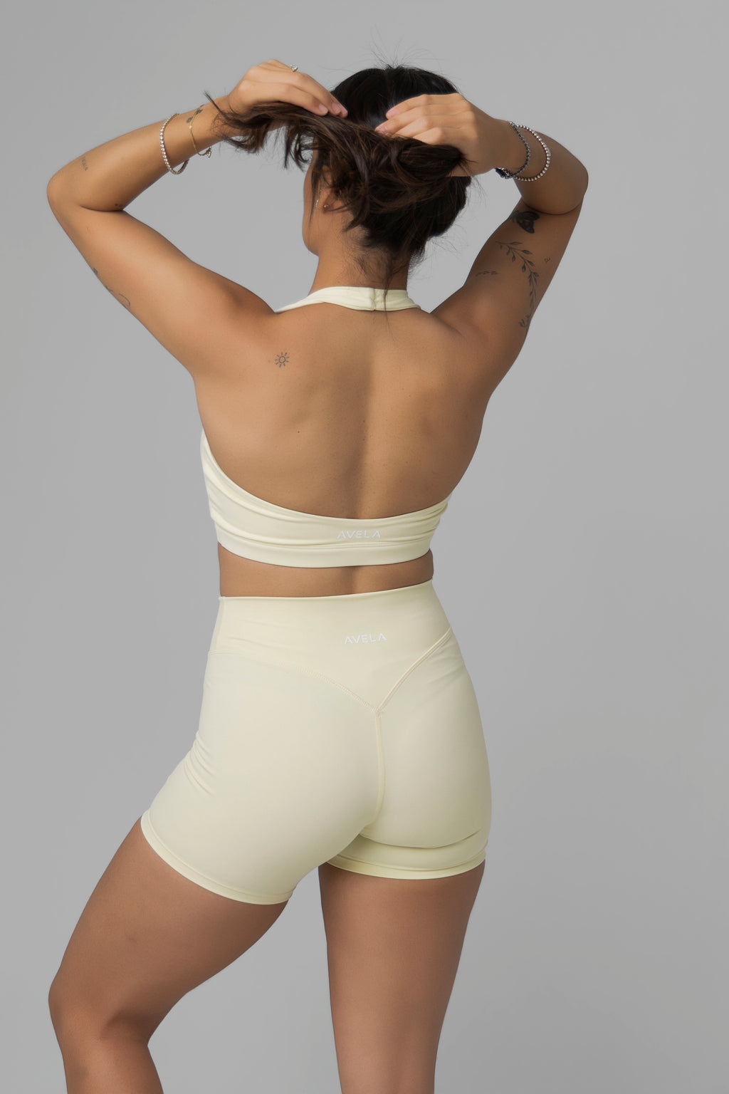 SoftForm™ Halter Neck Bralette with White Logo