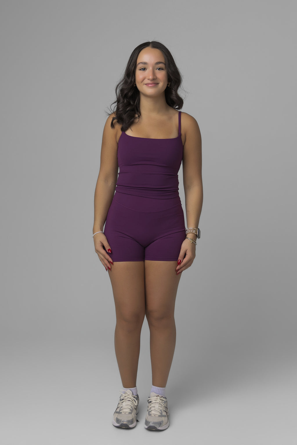 SoftForm™ Strappy Tank Top with Built in Bra with White Logo