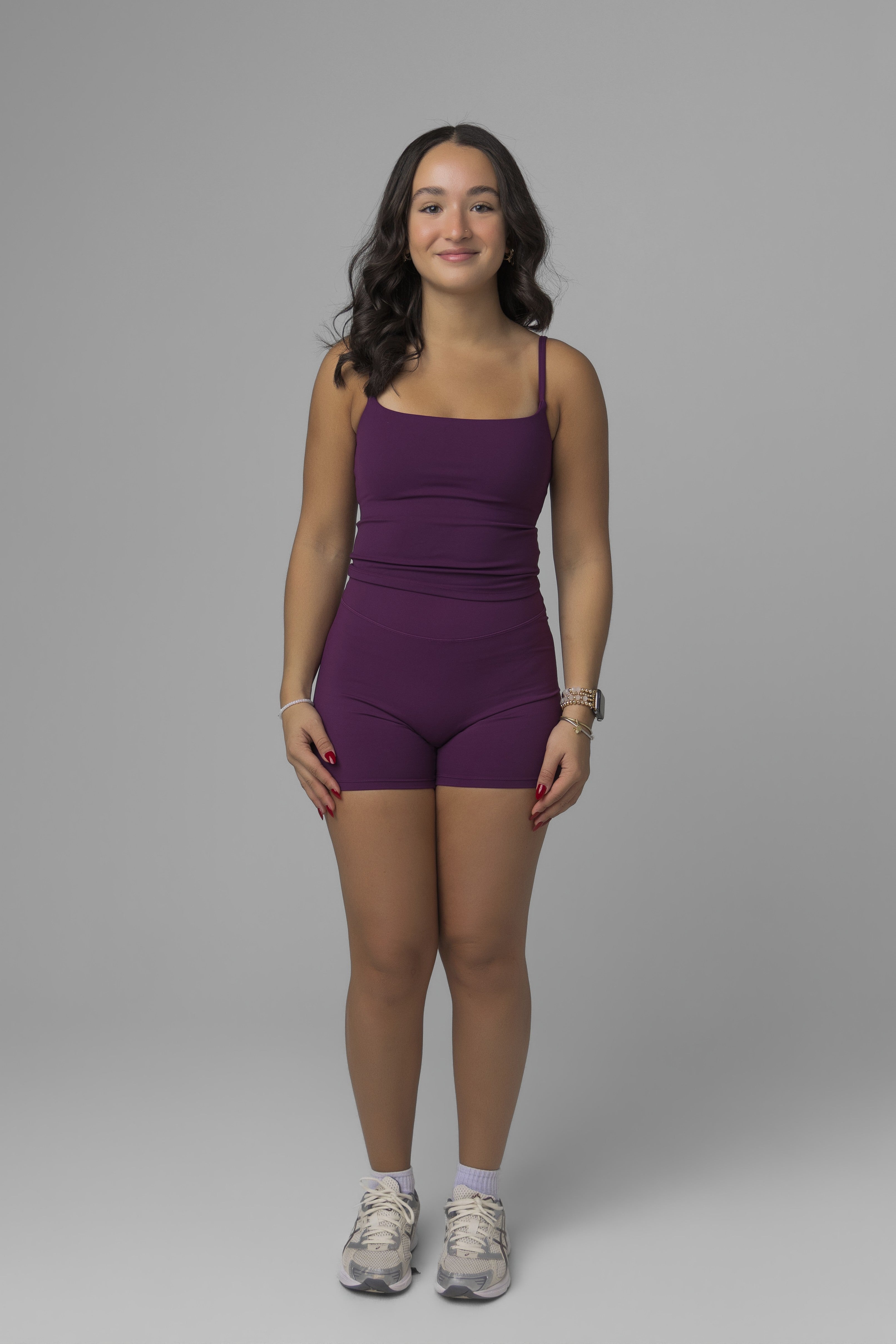SoftForm™ Strappy Tank Top with Built in Bra with White Logo