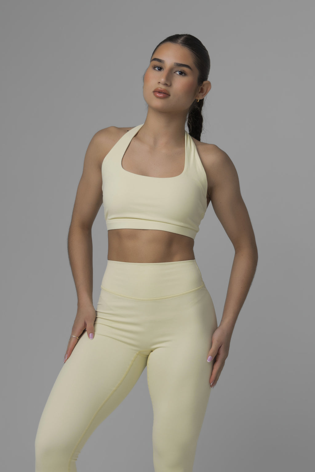 SoftForm™ High Waisted Leggings with White Logo