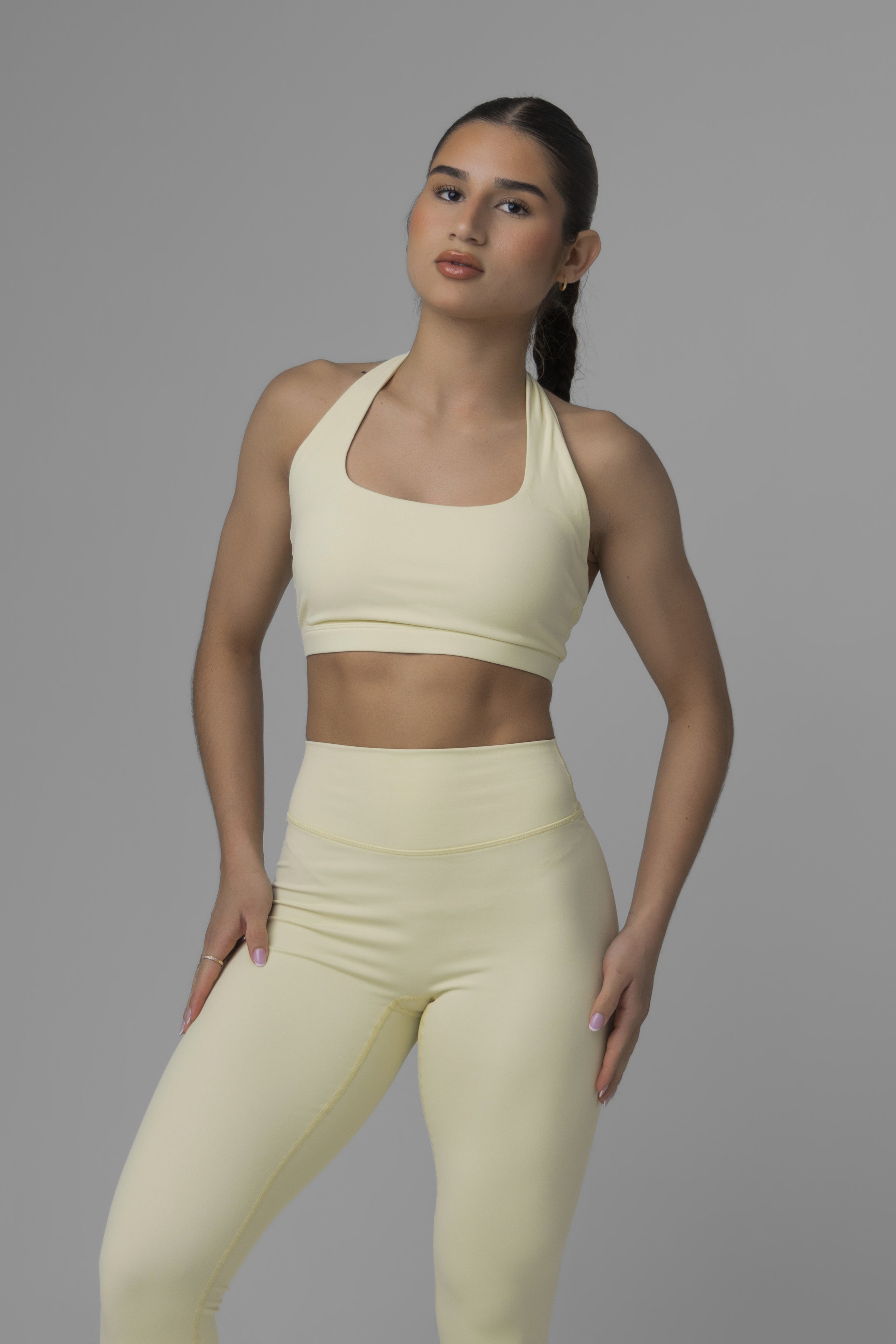 SoftForm™ High Waisted Leggings with White Logo