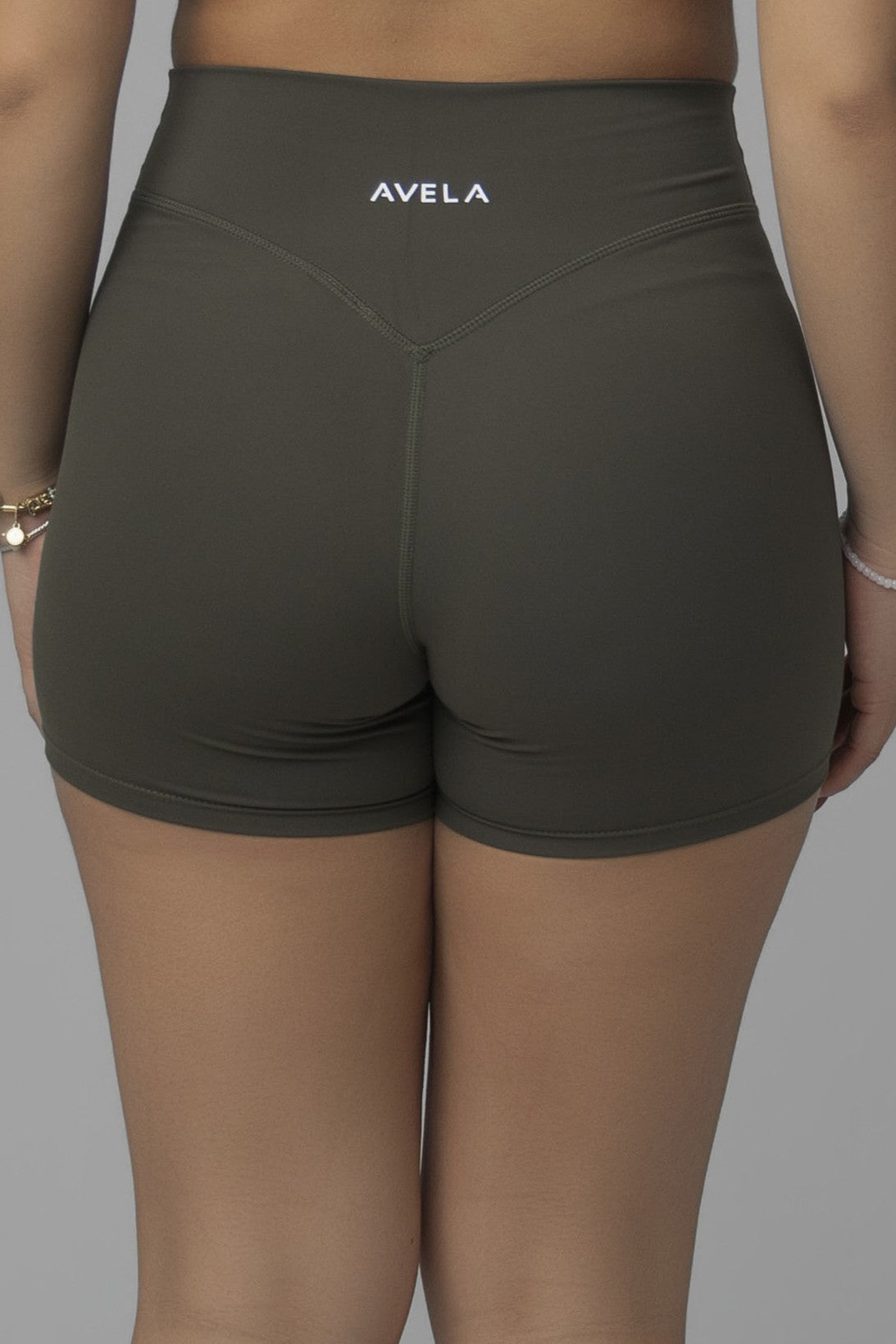 SoftForm High Waisted Shorts 6" with White Logo